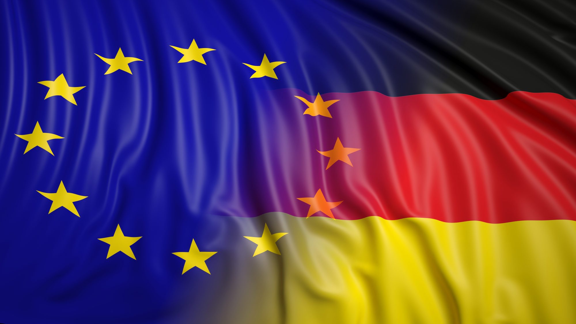 Europa- und Deutschlandflagge